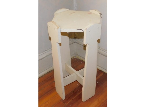 Painted Wood White Plant Stand