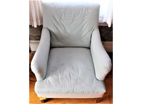 Upholstered Light Green Arm Chair