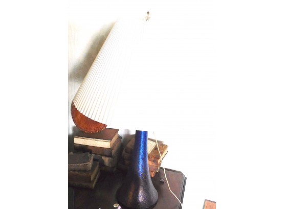 Unique Purple Glass Lamp 29'h
