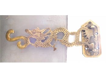 Vintage Brass Dragon Wall Hanger