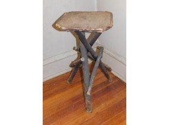 Hand Crafted Natural Wood Side Table