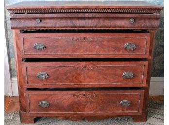 Antique Victorian Chest Of Draws Flame Mahogany