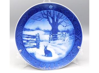 Royal Copenhagen 'Hare In Winter' Hand Painted Plate 1971