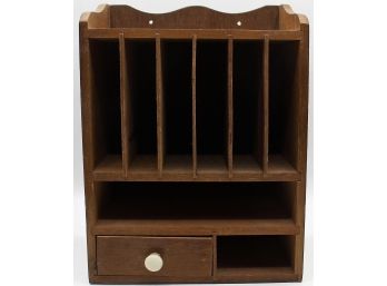 Vintage Wooden Multi-compartment Organizer