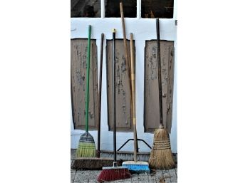 Lot Of Assorted Brooms
