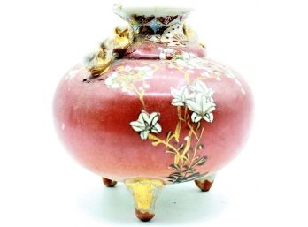 Small Hand Painted Oriental Floral Vase