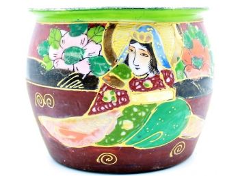 Beautiful Hand Painted Oriental Decorative Pot