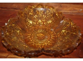 Vintage Amber Depression Glass Side Dish