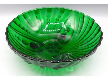 Vintage Depression Glass Green Glass Candy Dish