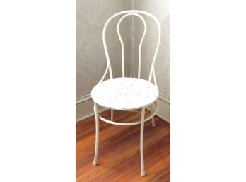 Painted White Metal Chair