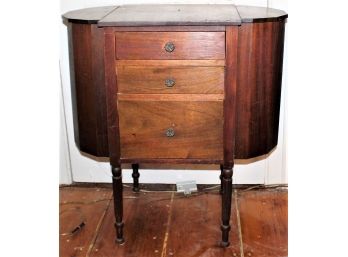Martha Washington Style Sewing Cabinet With Compartments & Draws
