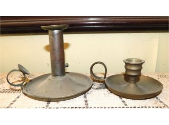 Pair Of Brass Vintage Candlestick Holders