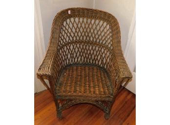 Antique Willow Wicker Style Chair