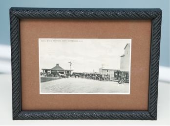 'Railroad Station Port Jefferson, LI' Vintage Postcard - Dated 1910 (2072)