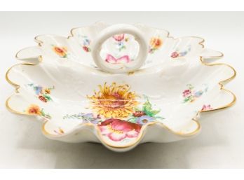Floral Divided Dish - Gerald Porzellan Bavaria - Made In Western Germany (2126)