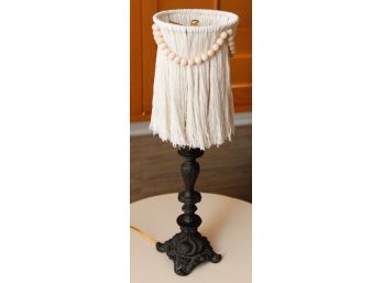 Cast Iron Table Lamp With Shade - H26.5' X L6.5' (2032)