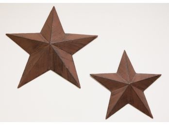 2 Decorative Metal Stars - Home Decor - H15' X L15' & H12' X L12' (2046)