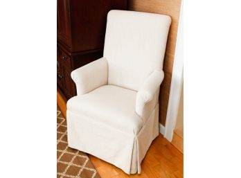 Beige Upholstered Chair - H43' X L24' X W21.5' (2017)