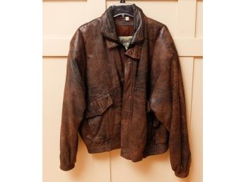 Vintage Franklin Allen Leather Men's Bomber Jacket - Size XXL (2156)