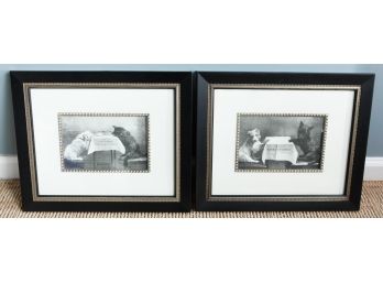A Pair Of Framed Photos Of Dogs - Uttermost - H13' X L16' (2066)