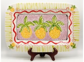 Forbis - Ceramic Decorative Dish - 3 Pineapples - 14406 (2125)