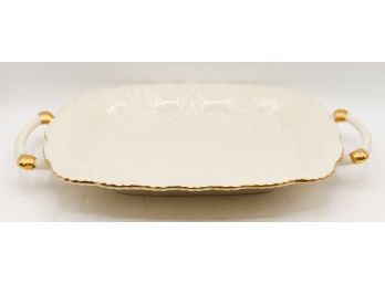 Lenox - Hand Decorated W/ 24k Gold - Serving Platter With Handles -  Lenox - Made In China (2139)