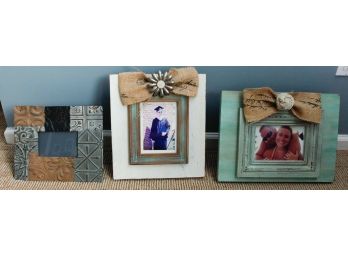 Lot Of 3 Charming Picture Frames - (2063)