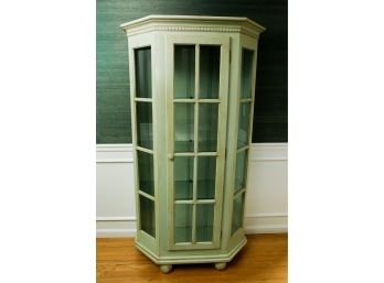 Zimmerman's Furniture Lighted  Curio Display Cabinet- Lovely Sea Green  - H70' X L37' X W15'  (2133)