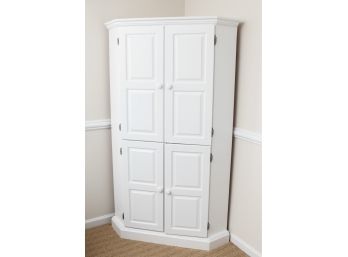 White Corner Storage Cabinet - H67.5' X L41' X W23'  (2049)