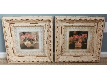 Lot Of 2 Floral Decorative Frames Photos - H17' X L13.5' (2064)