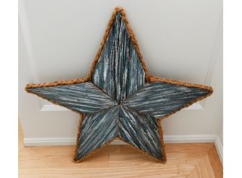 Wooden Star W/ Rope Frame - Home Decor - H23' X L24' (2009)