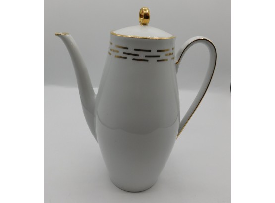 Vintage Bareuther Waldsassem Porcelain Teapot With Gold Trim