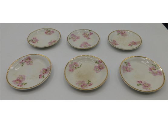 Lovely Floral Fine Bone China Plate Set With Gold Trim
