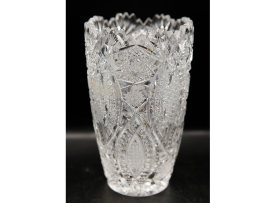 Beautiful Cut Crystal Vintage 7' Crystal Vase