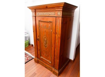 Stunning Hand Painted Wooden Cabinet - H63.5 X L39.5 X W27