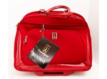 Travelpro Runway Red Shoulder Bag/ Carry On W/ Wheels - H14 X L22