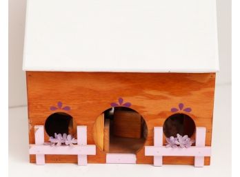 Small Charming Mouse House Hand Made W/ Mice Inside