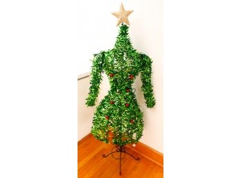 Christmas  Tree Mannequin Bust W/ Stand - Lights Work  - H61 X L21 X W11