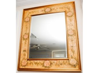 Lovely Floral Decorated Framed Mirror  H46.5 X L39 X W1.5