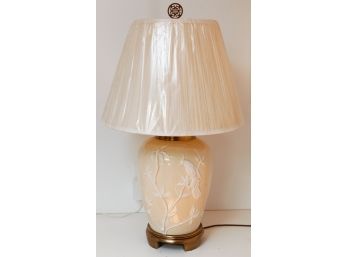 Stunning Ceramic Lamp W/ Hood - H31' X 18' Round