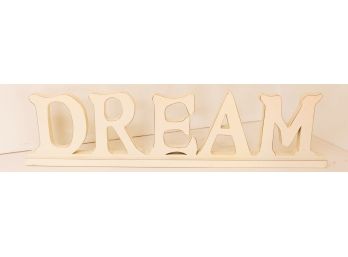 Wooden Dream Sign - Home Decor - Off White - H7 X L26.5 X W2
