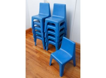 Lot Of 11 Small Chairs For Toddlers  - 1970s - H21 X L12 X W15