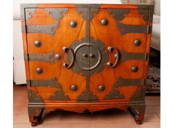 Spectacular Chinese Chest By Furniture Classics - Wood W/ Metal Decorative Accents - H23 X L22 X W12