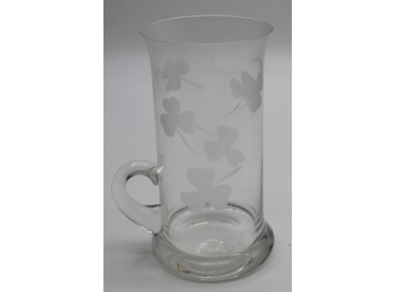 Set Of 6 Four Leaf Clover Glasses With Handles