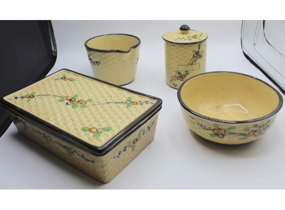 Set Of Hotta Yu Shoten Hand Painted Basketware