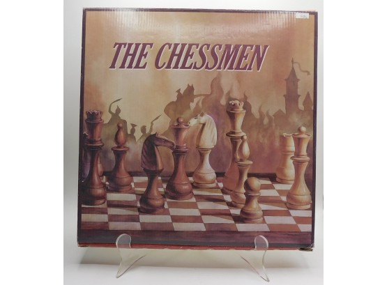 Hand Painted 'the Chessmen' Civil War Chess Set