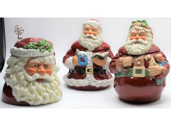 Set Of Three Large Santa Mugs