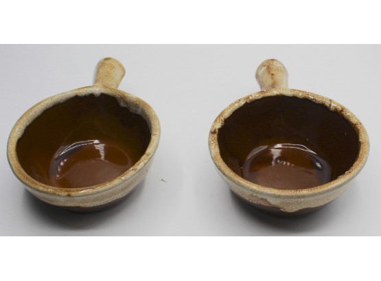 Set Of Two Ceramic Bowls With Handles