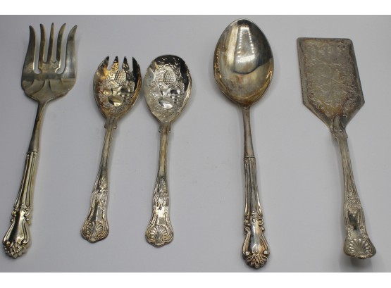 Set Of Four Assorted Silver-plated Utensils