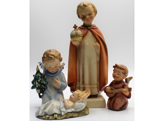 Hummel #70 ' The Holy Child', HX262 'Lullaby' & #214D 'Angel Serenade' Figurines